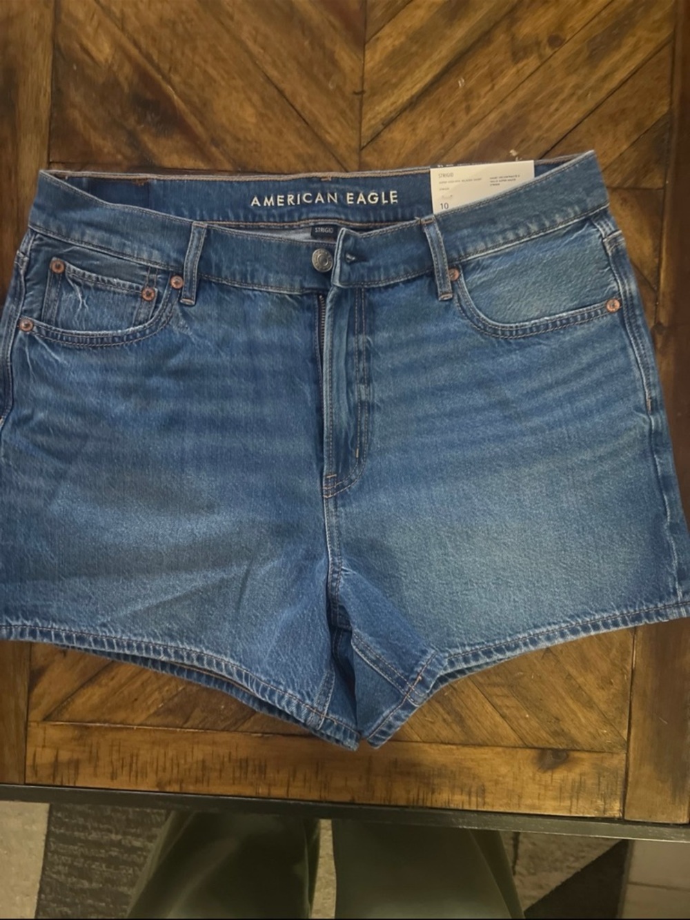 American Eagle Outfitters Classic Blue High-Rise Denim Shorts
